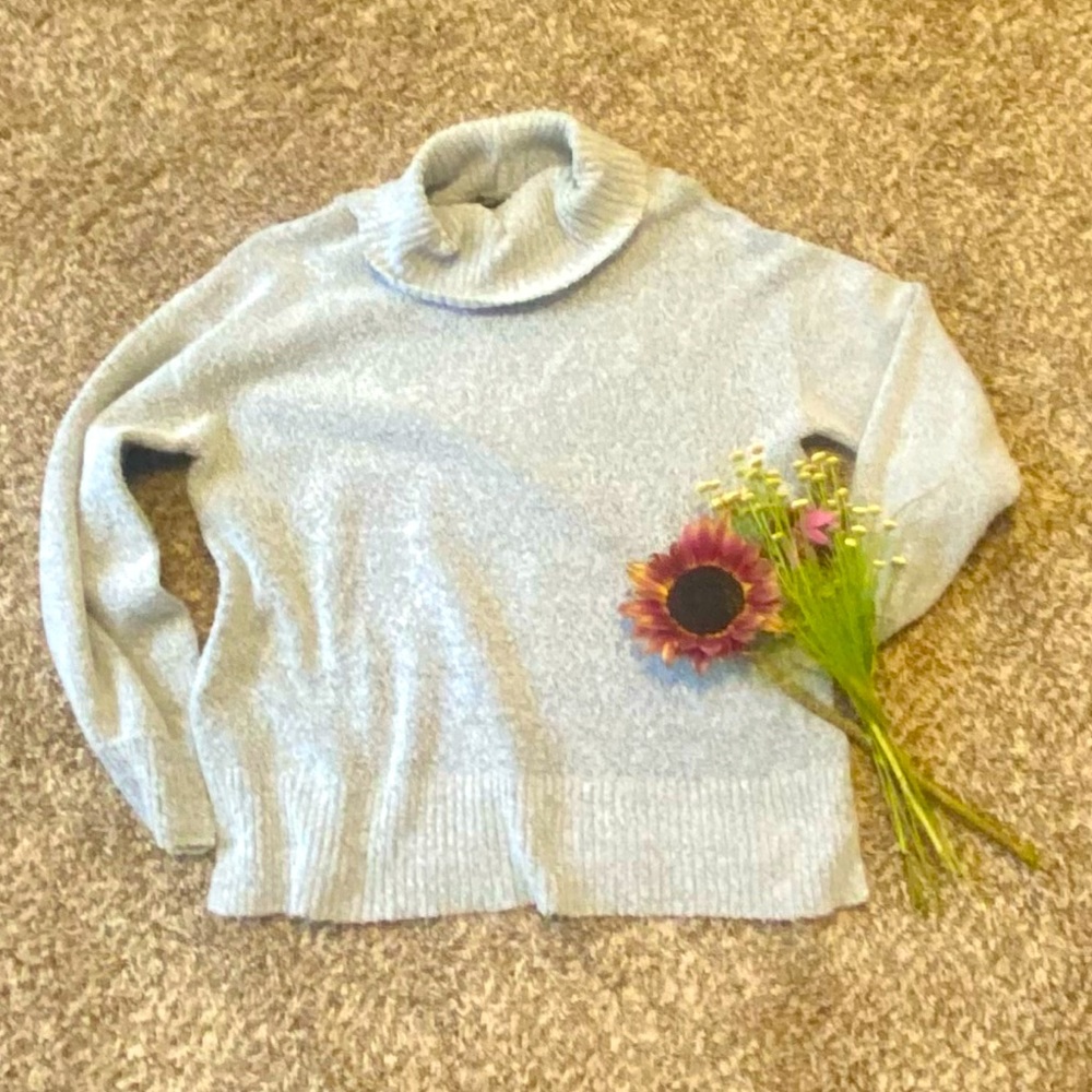 Grey Cowl  Neck Sweater